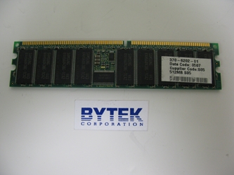 512MB DDR PC2100 DIMM  (2 x 370-6202= X7063A Kit) 370-6202, x7603a, 512mb